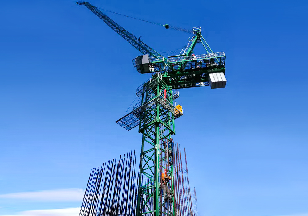 Qtd80 Luffing-Jib Tower Crane 6t Jib Lunghezza 40m